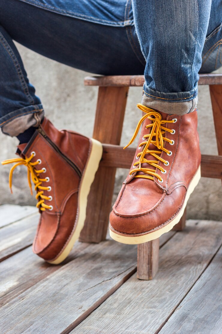 pair-brown-leather-boots_1150-6005